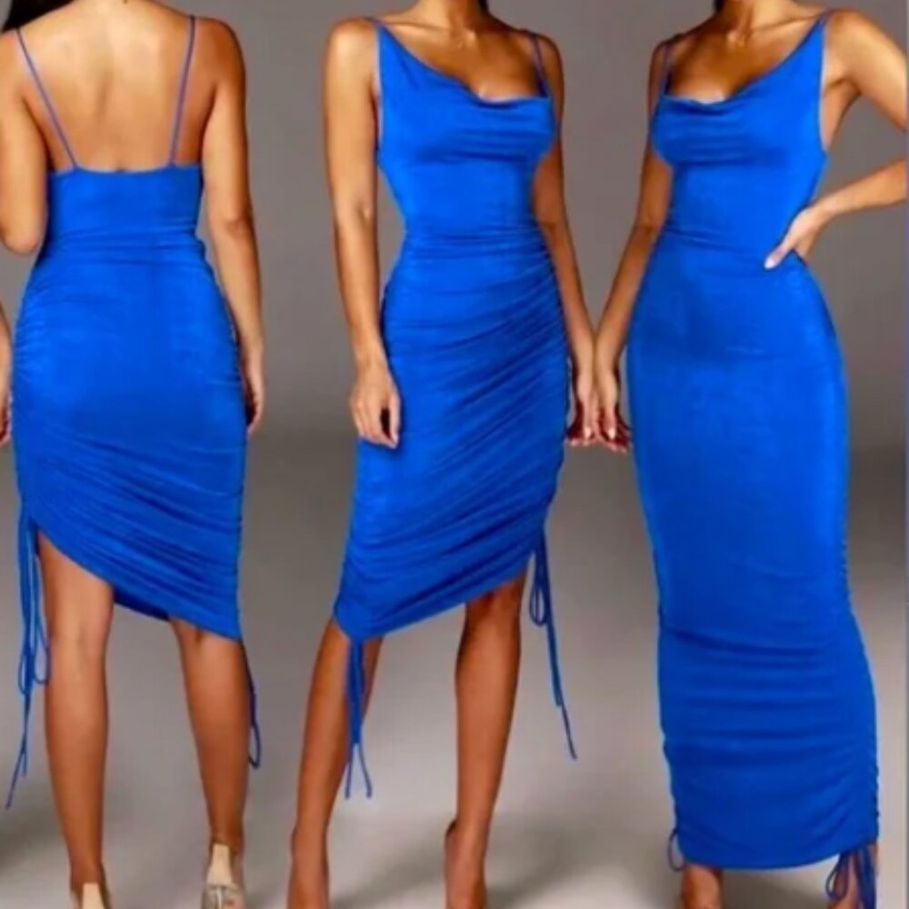 JLUXLABEL BLUE ADJUSTABLE DRESS